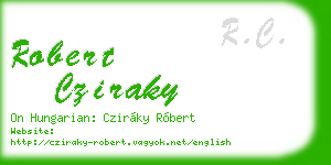 robert cziraky business card