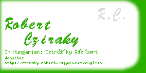 robert cziraky business card